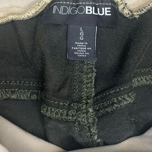 Indigo Blue Over the Belly Skinny Maternity Jeans Size Large in Olive Green - Picture 5 of 5